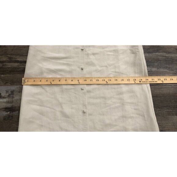 Eileen Fisher Button Down Silk Sleeveless Dress Size XS Beige - Picture 4 of 5